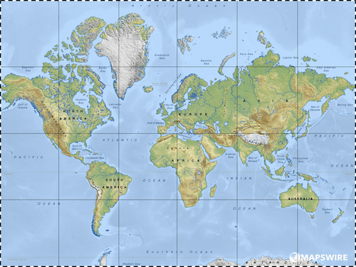 Exploring a world map - 24 pieces high res