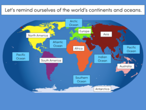 Identifying The Continents And Oceans Of The World - Teach It Forward