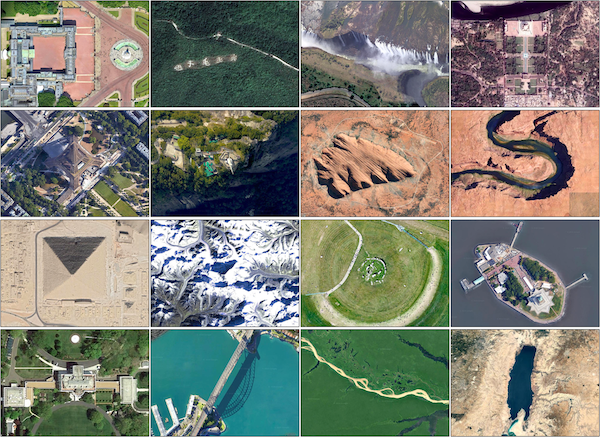 Investigating satellite photos of famous world landmarks - satellite photos
