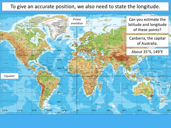 Locating world capital cities using latitude and longitude - presentation 3