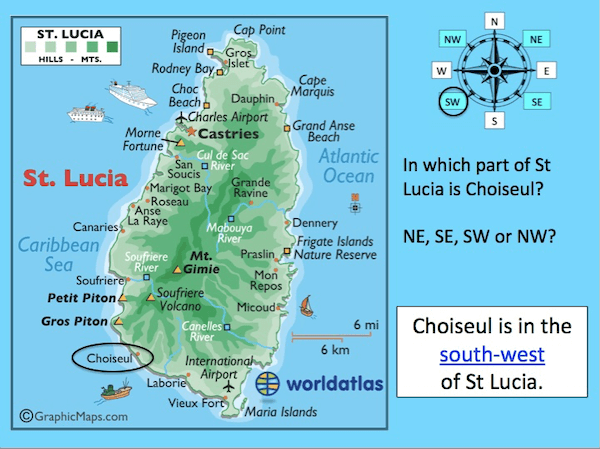 Using compass directions to locate places in St Lucia - cover image 1