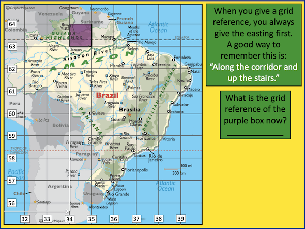 Locating Brazilian cities using 4 and 6-figure grid references - presentation 2