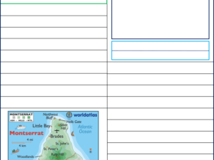 Newspaper report template - with colour-coded boxes - bigger lines p1