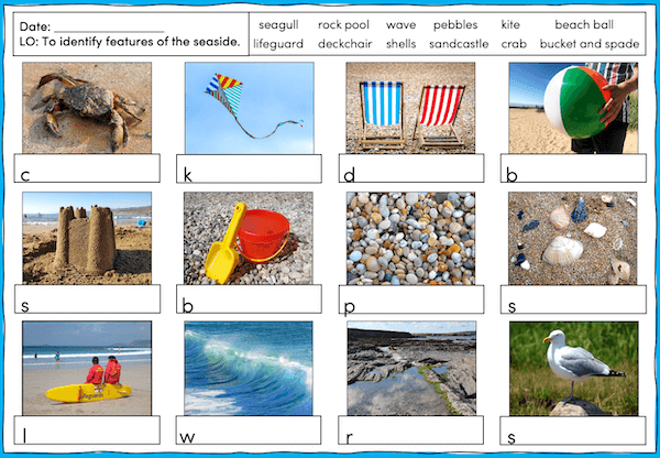 Identifying features of the seaside - activity - easier