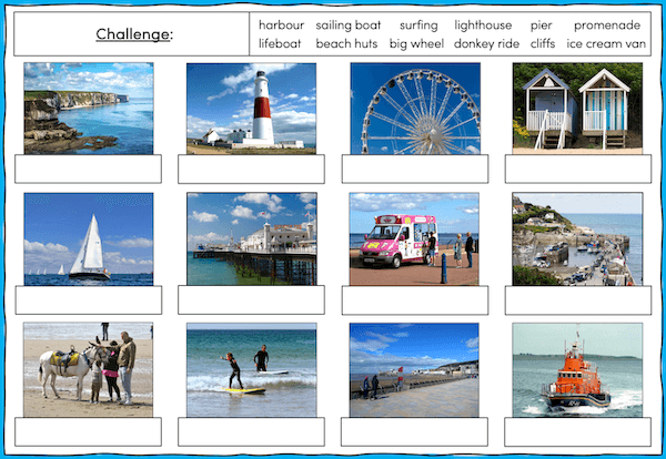 Identifying features of the seaside - activity - harder 2