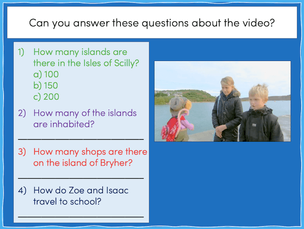 Investigating what life is like on a small island - presentation 4