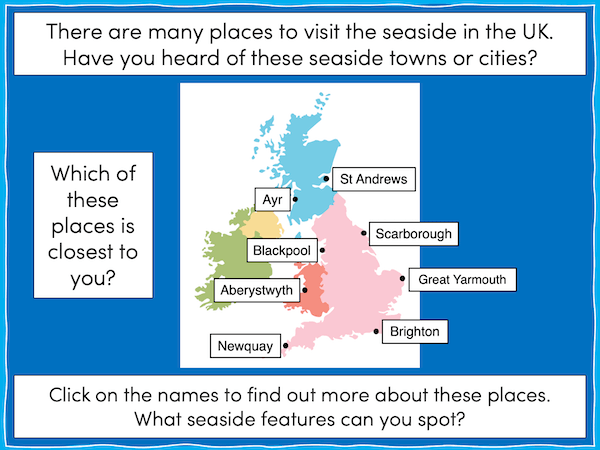 Locating seaside towns and cities in the UK - presentation 1