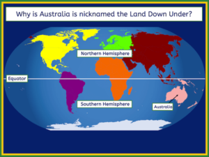 Locating Australia on a world map - presentation 2